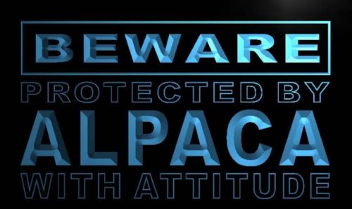 Beware Alpaca Neon Light Sign